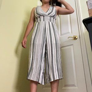 Black and White Striped Romper/Jumpsuit